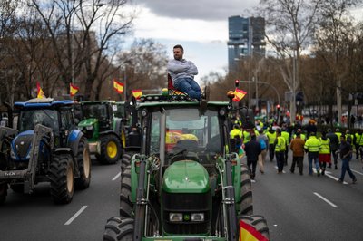 Протести фермерів в Мадриді Протести фермерів в Мадриді