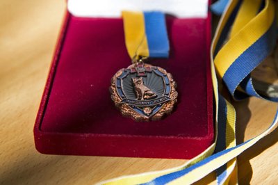 Гвардійський пес Лорд волинського підрозділу отримав медаль "За віддану службу" Гвардійський пес Лорд волинського підрозділу отримав медаль "За віддану службу"