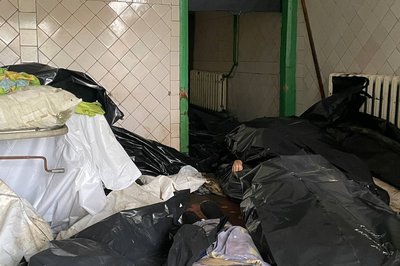 У морзі в Ізюмі лежать 22 тіла У морзі в Ізюмі лежать 22 тіла