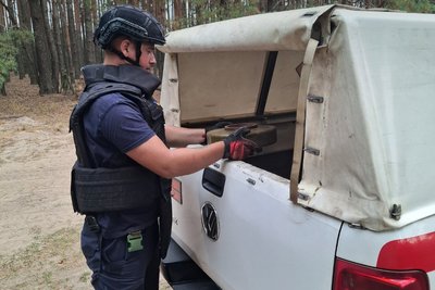 На Київщині чоловік знайшов на подвір'ї протитанкову міну На Київщині чоловік знайшов на подвір'ї протитанкову міну