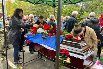 В Подільську, що на Одещині, попрощались із загиблим військовим