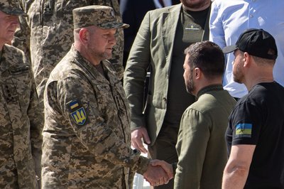 Володимир Зеленський і Валерій Залужний у Києві Володимир Зеленський і Валерій Залужний у Києві