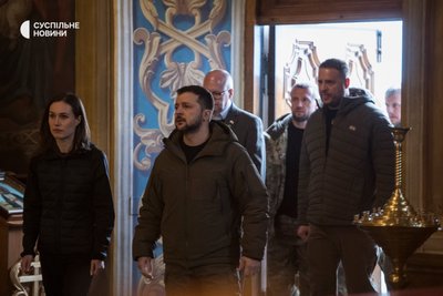 Панахида у Михайлівському соборі за загиблим Дмитром "Да Вінчі" Коцюбайлом, Київ, 10 березня 2023 року