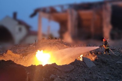 пожежа, обстріл РФ, ракетний удар, Франківськ
