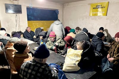 Пункт незламності у місті Часів Яр, Донецька область, лютий 2024 рік Пункт незламності у місті Часів Яр, Донецька область, лютий 2024 рік