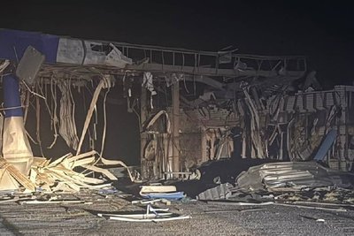 АЗС у Богодухівському районі Харкова, яка була знищена через російський удар АЗС у Богодухівському районі Харкова, яка була знищена через російський удар