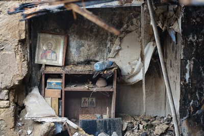 Пошкоджений будинок в Одесі внаслідок російської дронової атаки. 24 лютого 2024 року Пошкоджений будинок в Одесі внаслідок російської дронової атаки. 24 лютого 2024 року