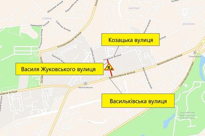 У Голосіївському районі обмежать рух транспорту однією вулицею: схема У Голосіївському районі обмежать рух транспорту однією вулицею: схема