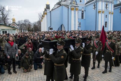 Прощання із загиблим Дмитром "Да Вінчі" Коцюбайлом, Київ, 10 березня 2023 року