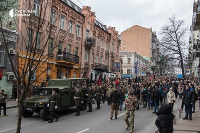 Прощання із загиблим Дмитром "Да Вінчі" Коцюбайлом, Київ, 10 березня 2023 року
