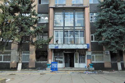 Відділ поліції у Куп'янську, де у 2022 році росіяни облаштували катівню Відділ поліції у Куп'янську, де у 2022 році росіяни облаштували катівню