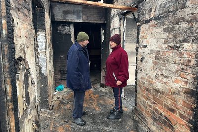 Через пожежу на Волині батьки померлого ветерана війни втратили дім Через пожежу на Волині батьки померлого ветерана війни втратили дім