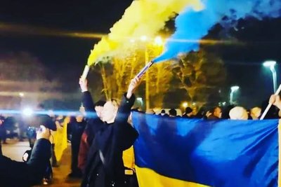 Діана Берг, Маріуполь 22 лютого 2022 року. Діана Берг, Маріуполь 22 лютого 2022 року.