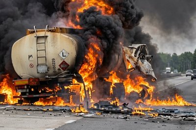 На Кіровоградщині загорілася вантажівка з цистерною та врізалася в авто: що відомо На Кіровоградщині загорілася вантажівка з цистерною та врізалася в авто: що відомо