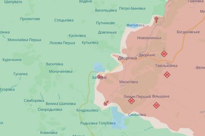 Поблизу Дворічної на Харківщині Збройні сили України звільнили частину територій, дані на 23 березня 2025 року Поблизу Дворічної на Харківщині Збройні сили України звільнили частину територій, дані на 23 березня 2025 року