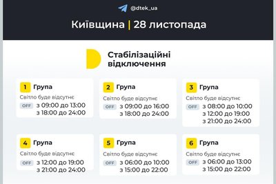 ДТЕК вчергове оновив графіки для Києва та області: планується декілька відключень ДТЕК вчергове оновив графіки для Києва та області: планується декілька відключень