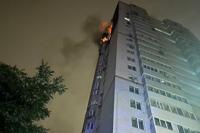 У Солом'янському районі Києва безпілотник влучив у будинок — Кличко У Солом'янському районі Києва безпілотник влучив у будинок — Кличко
