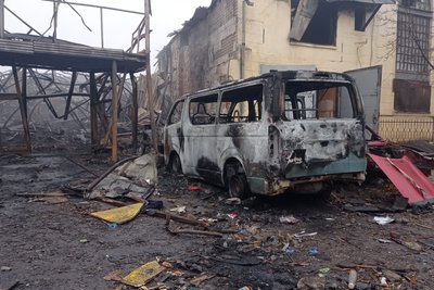 Наслідки нічної атаки РФ по Основ'янському району Харкова