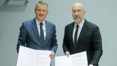 Міністр енергетики Денис Шмигаль, міністр енергетики Литви Жигімантас Вайчюнас