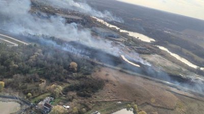 На Харківщині вогонь охопив 10 га сухостою На Харківщині вогонь охопив 10 га сухостою