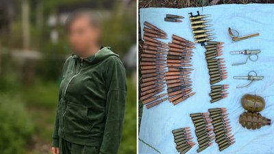 Зброя, патрони, гранати, горище, зберігання, Івано-Франківщина, Верховина