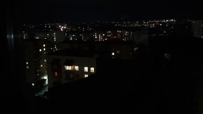 Вечірній Хмельницький під час відключення світла