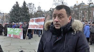 У Полтаві протестують жителі Коломацької ОТГ