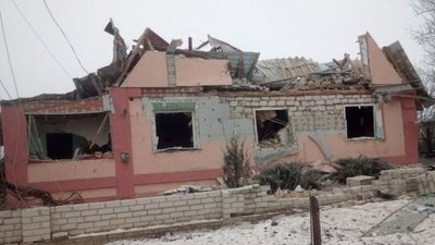 Пошкоджений будинок у Куп'янському районі