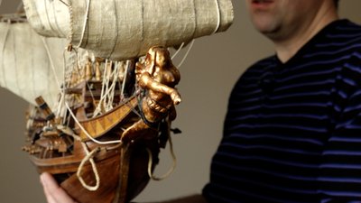 Створив копію корабля Христофора Колумба. Франківець Володимир Каразуб Створив копію корабля Христофора Колумба. Франківець Володимир Каразуб