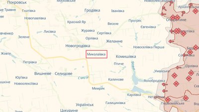 Село Миколаївка на карті Село Миколаївка на карті