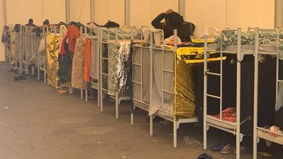 Табір мігрантів Руднинкай. Як там живуть біженці Табір мігрантів Руднинкай. Як там живуть біженці