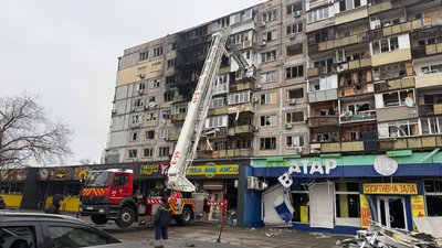 Наслідки удару РФ у Дарницькому районі Києва