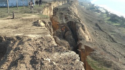 В Очакові стався зсув ґрунту