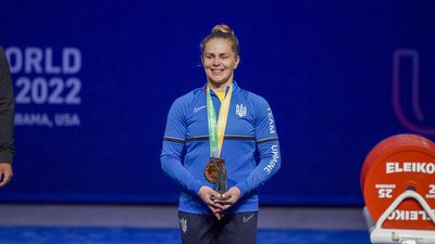 Лариса Соловйова на подіумі Всесвітніх ігор-2022