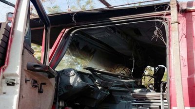Автоцистерна ДСНС після удару БпЛА 26 жовтня 2026 року