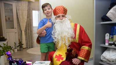 До дітей загиблих бійців з Тернопільщини прийшов святий Миколай До дітей загиблих бійців з Тернопільщини прийшов святий Миколай