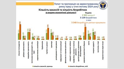 Ринок праці на Кіровоградщині. Кого шукають роботодавці на початку весни 2024 року Ринок праці на Кіровоградщині. Кого шукають роботодавці на початку весни 2024 року