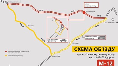 У Великій Висці перекрили рух транспорту на мосту У Великій Висці перекрили рух транспорту на мосту