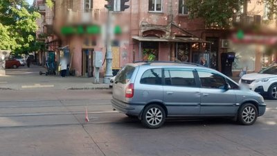 Місце ДТП на перехресті вулиць Преображенської та Великої Арнаутської в Одесі