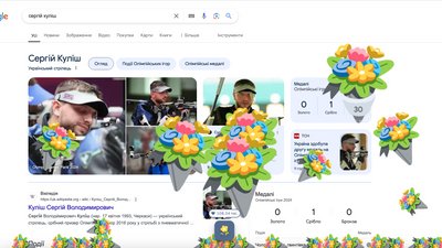 Сергію Кулішу можна подарувати віртуальні квіти у Google