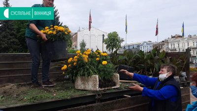 На вулицях та у паркових зонах Вінниці почали висаджувати квіти