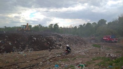 На Миколаївщині горіло сміттєзвалище