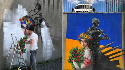 У Рівному створили патріотичний мурал У Рівному створили патріотичний мурал