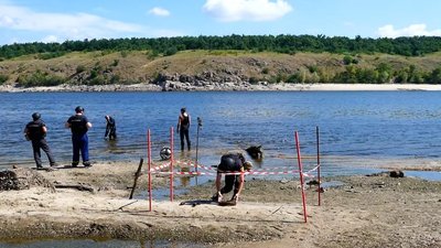 У Запоріжжі сапери вилучили з Дніпра п'ять вибухонебезпечних предметів У Запоріжжі сапери вилучили з Дніпра п'ять вибухонебезпечних предметів