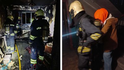 У Черкасах під час пожежі у багатоповерхівці двоє людей отруїлися продуктами горіння