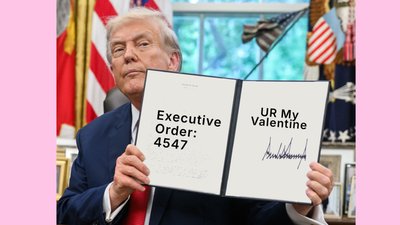 Валентинка з президентом США Дональдом Трампом