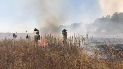 Пожежу у Чугуївському районі на Харківщині погасили Пожежу у Чугуївському районі на Харківщині погасили