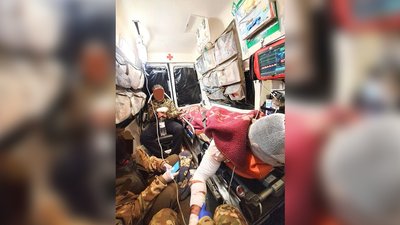 У бойовій машині "госпітальєрів" У бойовій машині "госпітальєрів"