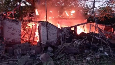 Пожежі, що виникли внаслідок російських обстрілів і Оріхіві 2 вересня