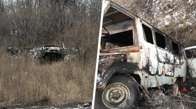 На кордоні з РФ на Харківщині згорів автомобіль з контрабандною ікрою